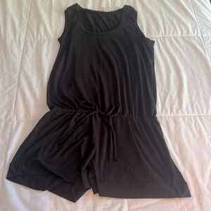Black womens romper. Poof brand. Size Large.